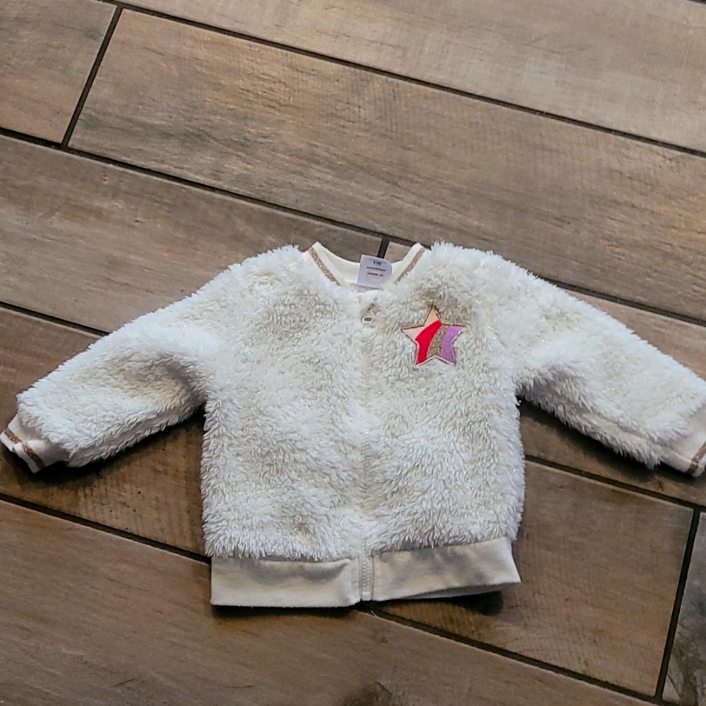 Cozy Fuzzy Zip-Up Jacket 6–9 Months